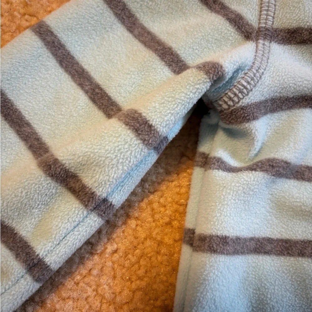 Carter’s Fleece Striped Blue and Gray Kids One Piece Size 18 Months